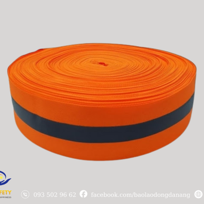 Cuộn dây phản quang vải cảnh báo màu cam