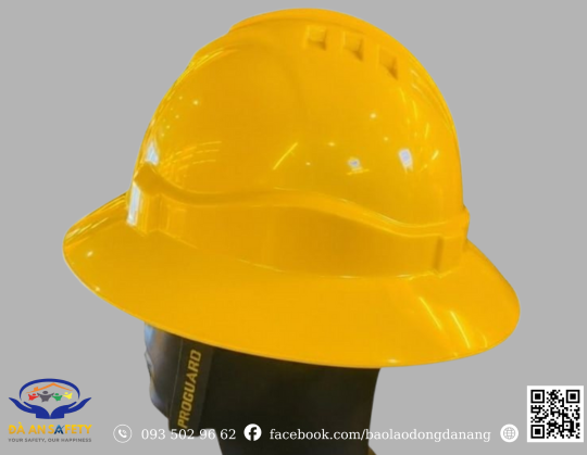 mũ bảo hộ Progaud vành rộng màu vàng
