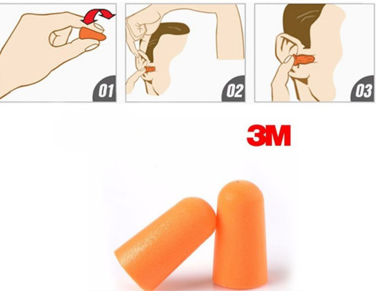 Cách đeo nút tai chống ồn 3M