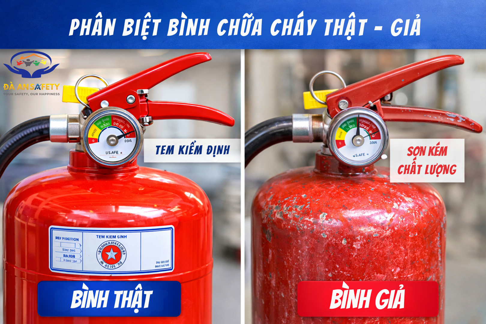 Bình chữa cháy tại Đà Nẵng thật giả