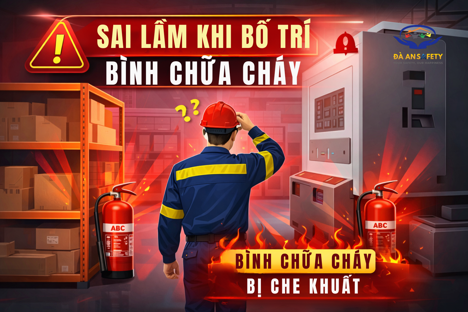 Bình chữa cháy tại Đà Nẵng sai lầm khi bố trí