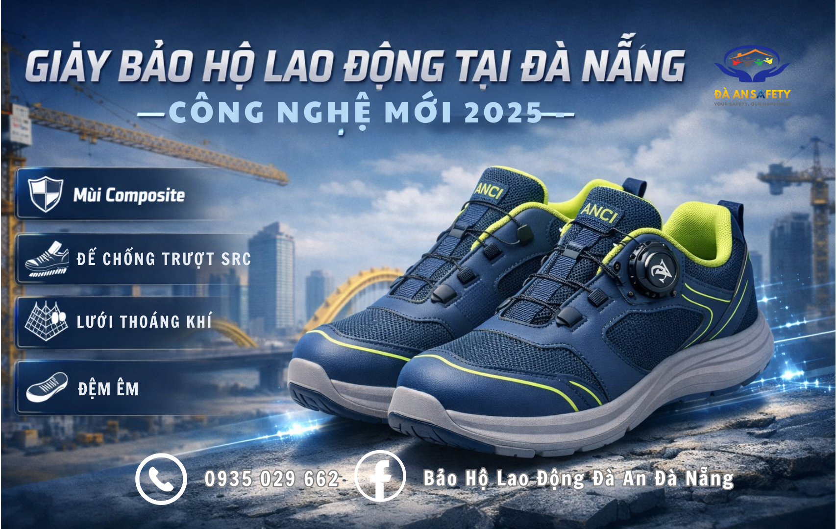 Giày bảo hộ lao động tại Đà Nẵng