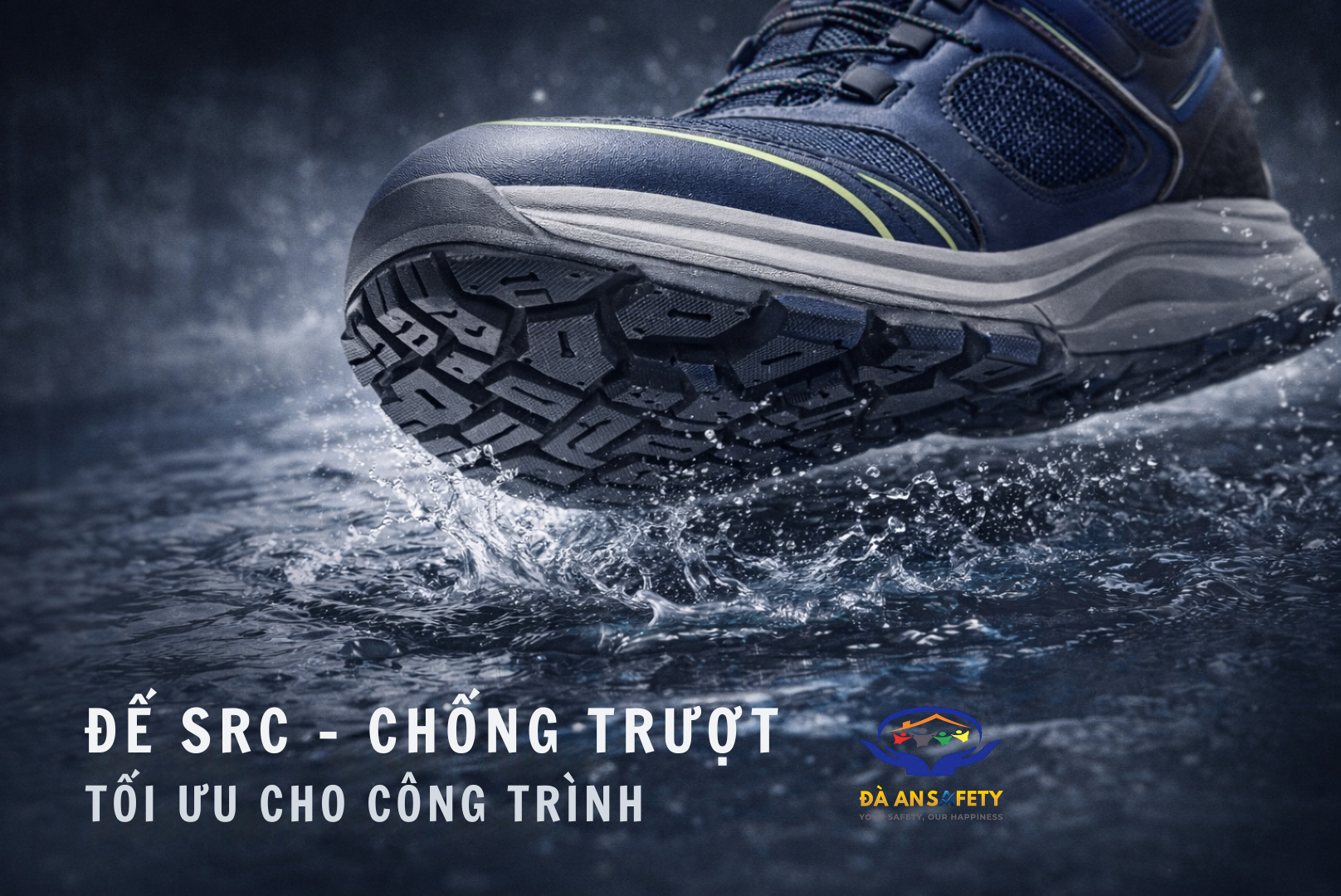 Giày bảo hộ lao động tại Đà Nẵng đế chống trượt SRC