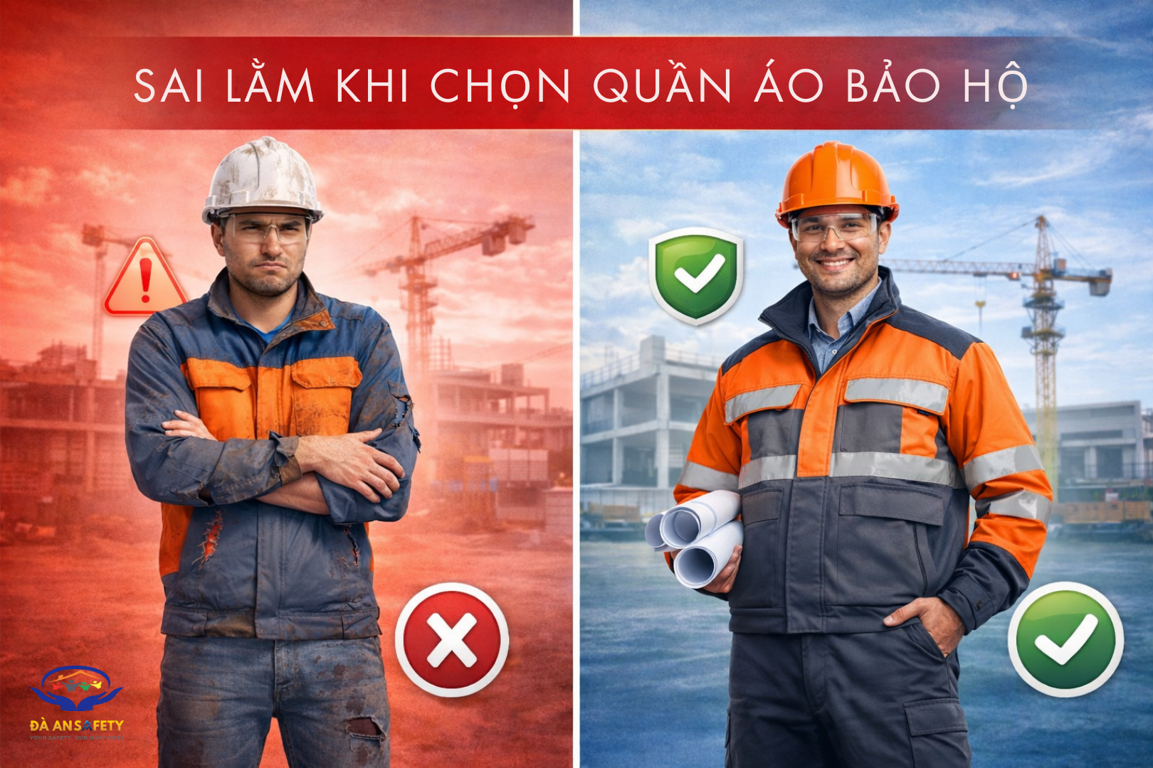 Quần áo bảo hộ lao động tại Đà Nẵng sai lầm khi chọn