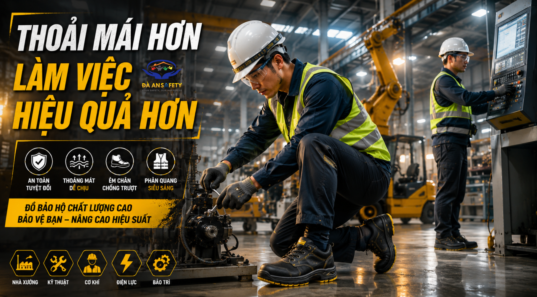 Bảo hộ lao động tại Đà Nẵng thoải mái làm việc hiệu quả hơn