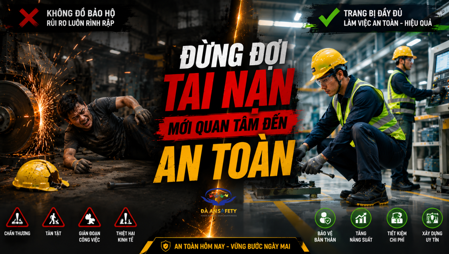 Bảo hộ lao động tại Đà Nẵng đừng đợi tai nạn xảy ra