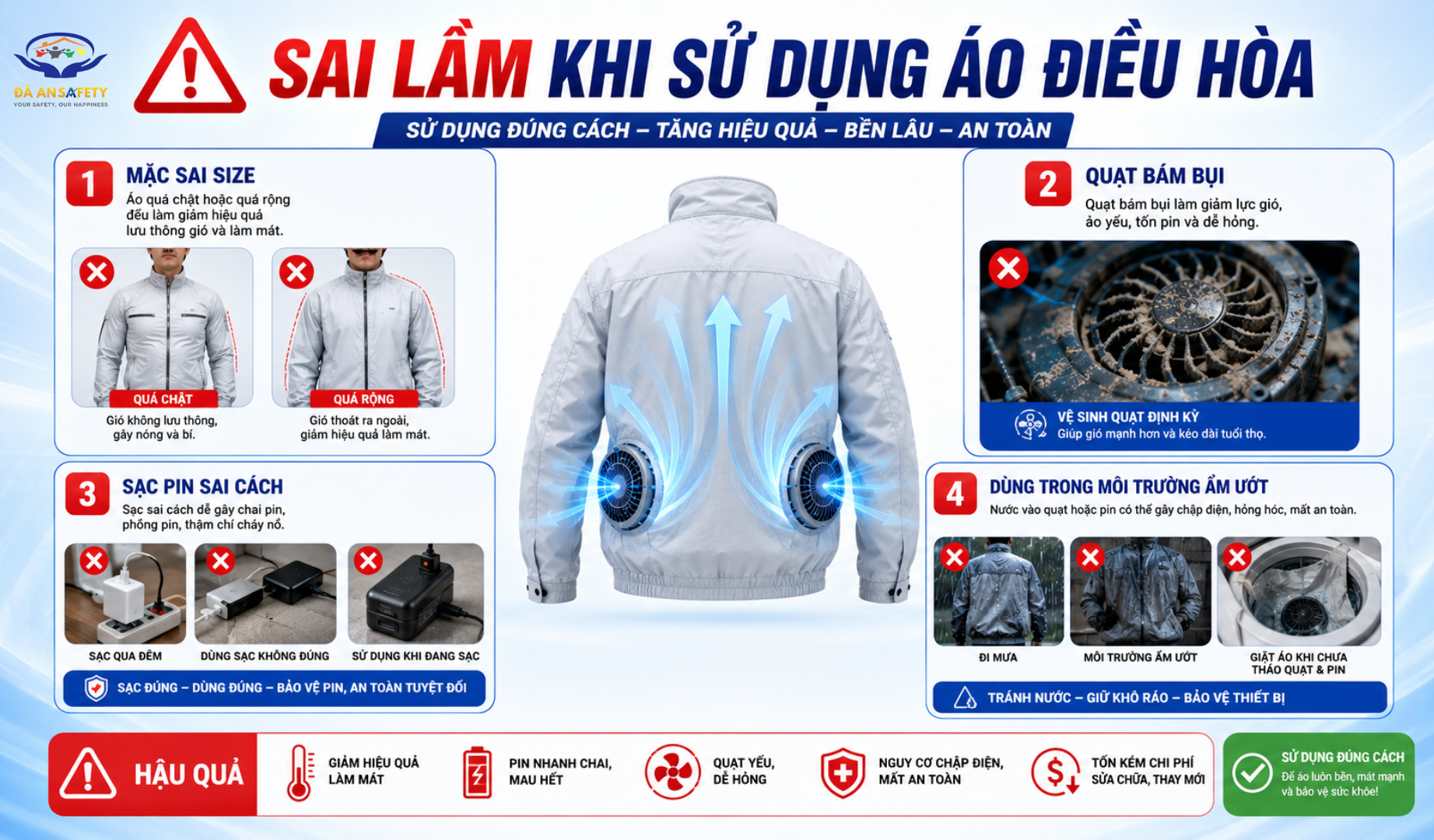 Áo điều hòa tại Đà Nẵng những sai lầm khi sử dụng