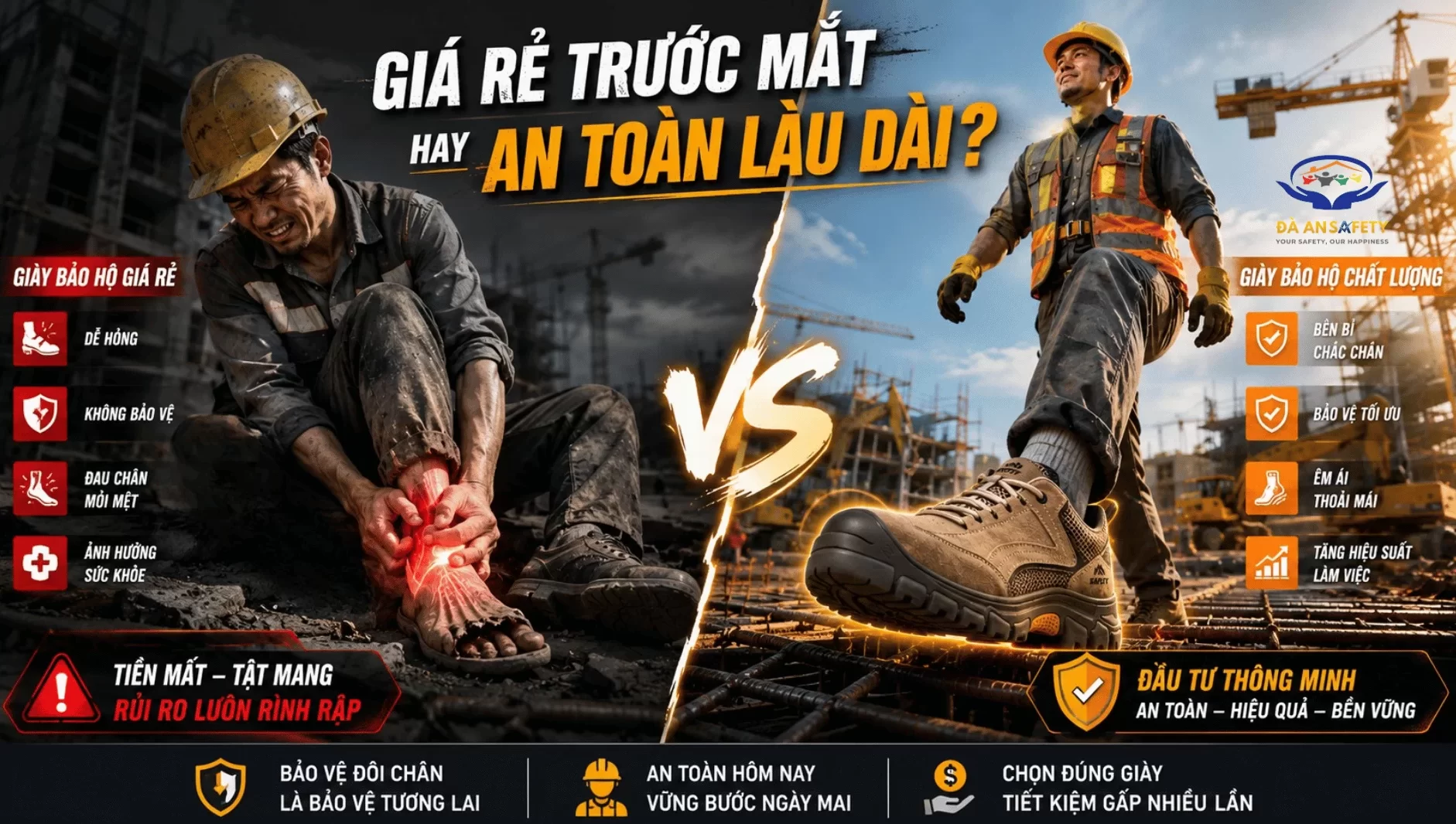 Giày bảo hộ lao động tại Đà Nẵng