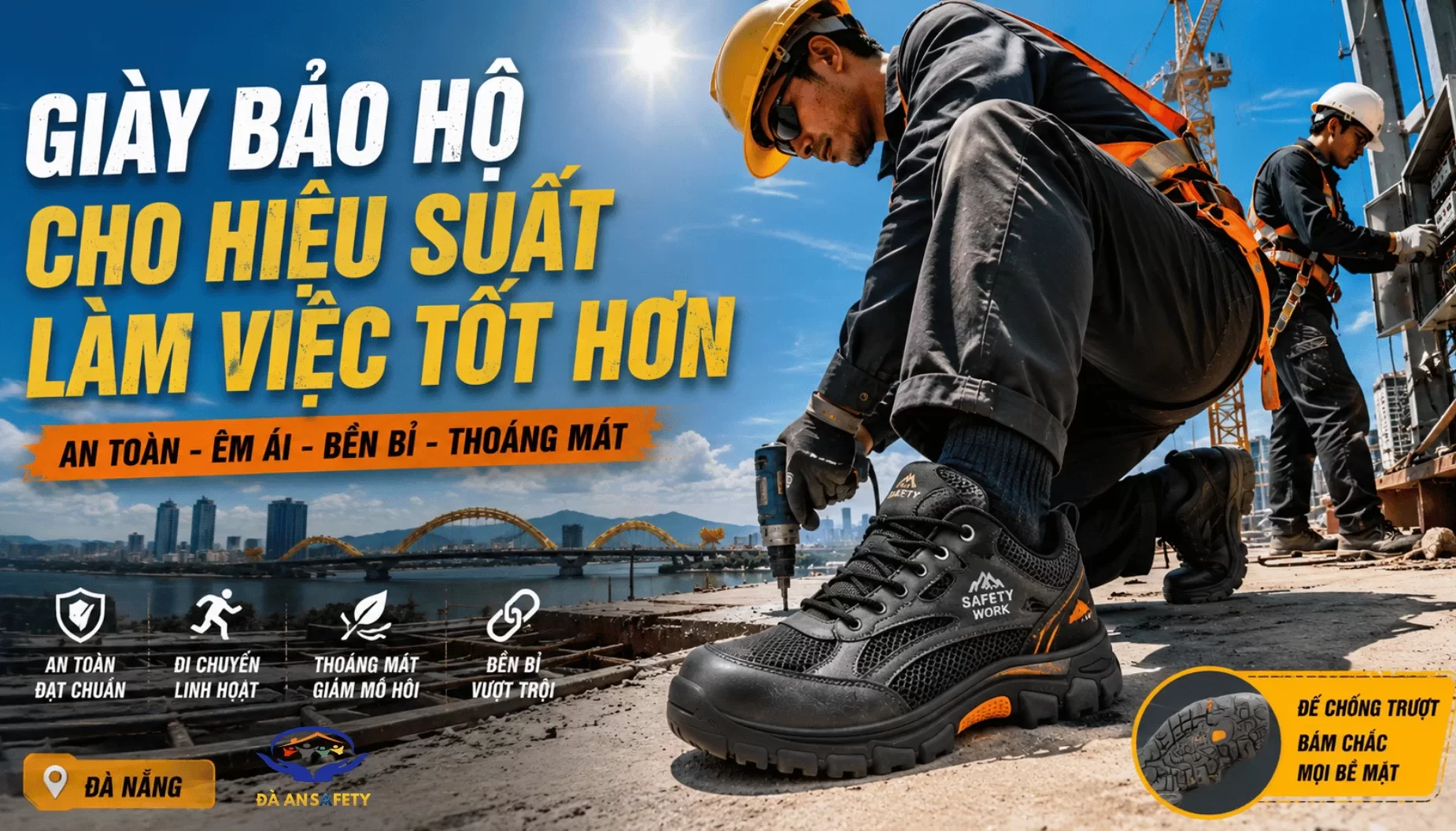 Giày bảo hộ lao động tại Đà Nẵng