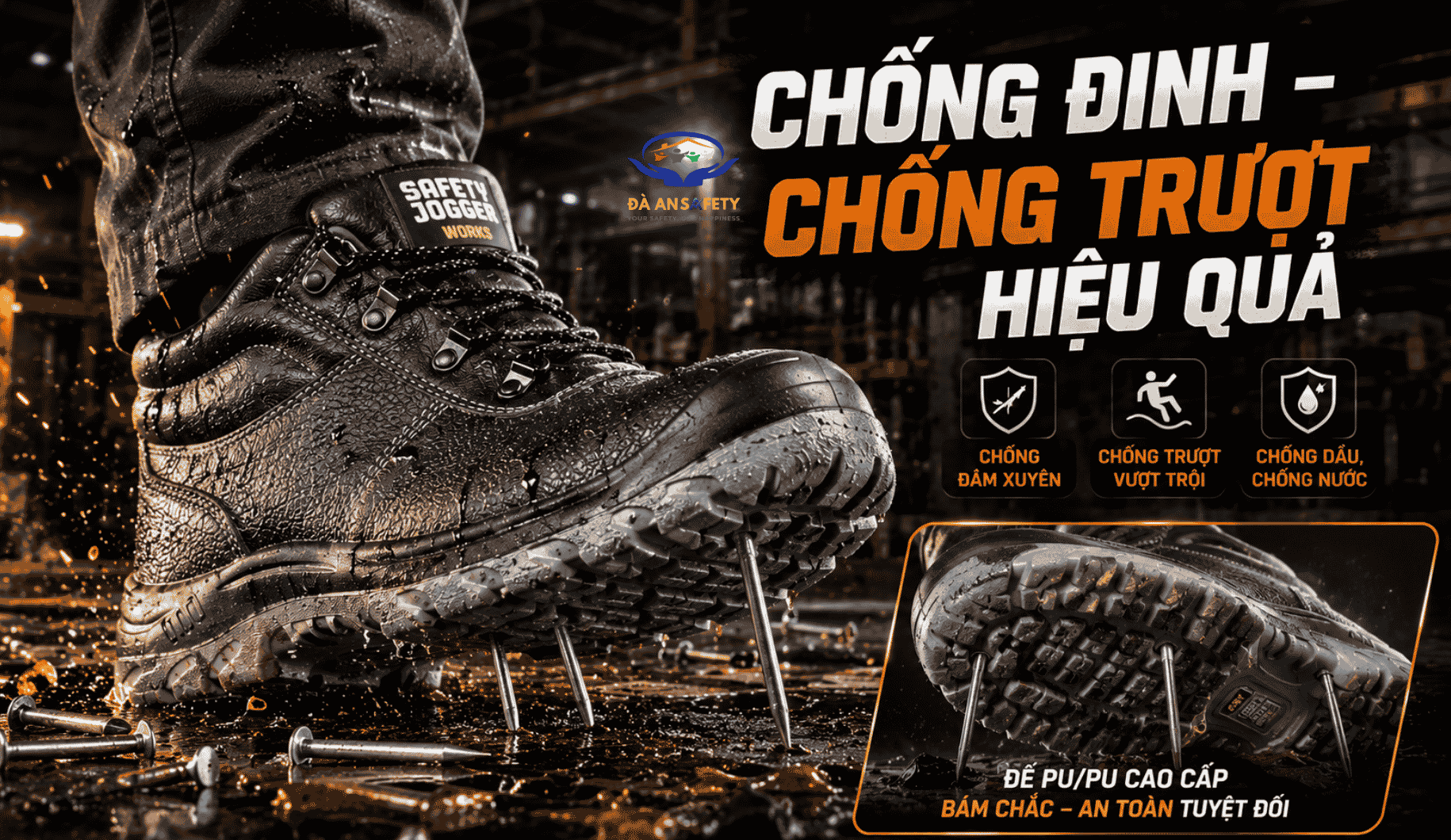 Giày bảo hộ jogger bestboy s3 tại Đà Nẵng chống đinh chống trượt