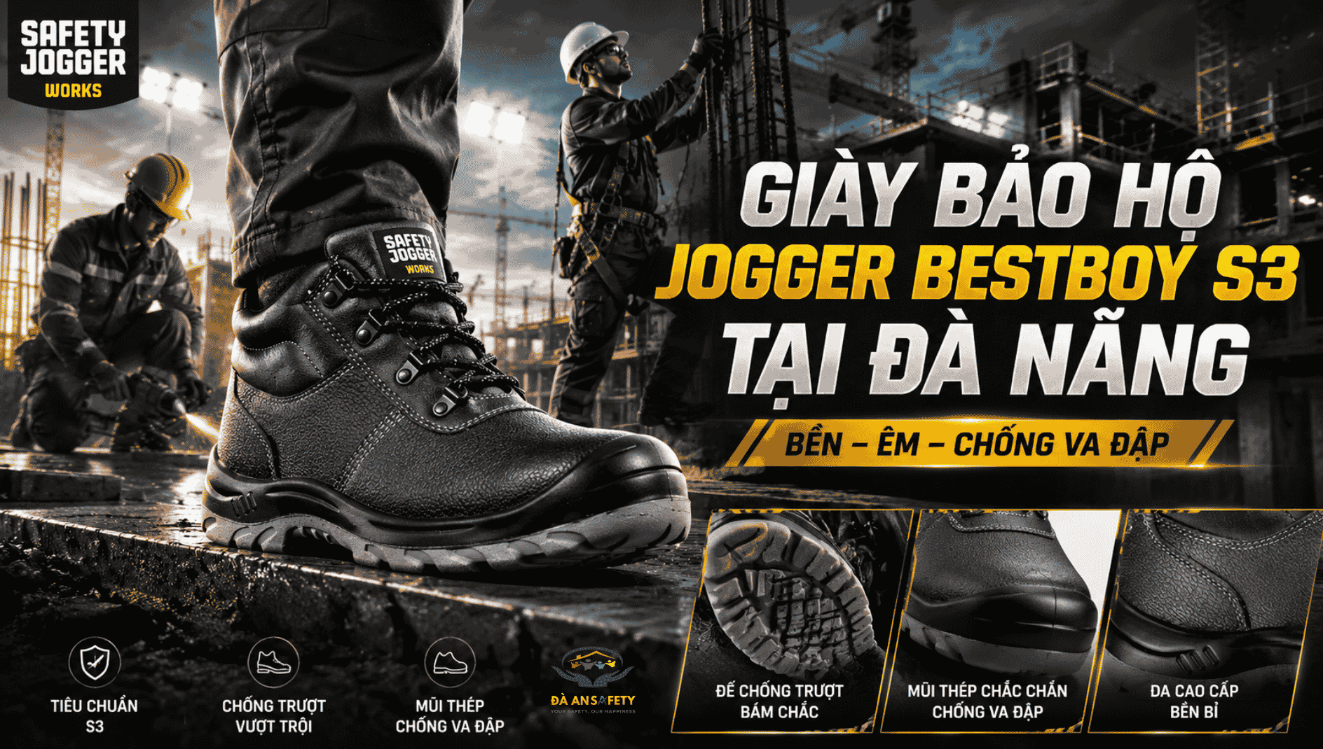 Giày bảo hộ jogger bestboy s3 tại Đà Nẵng