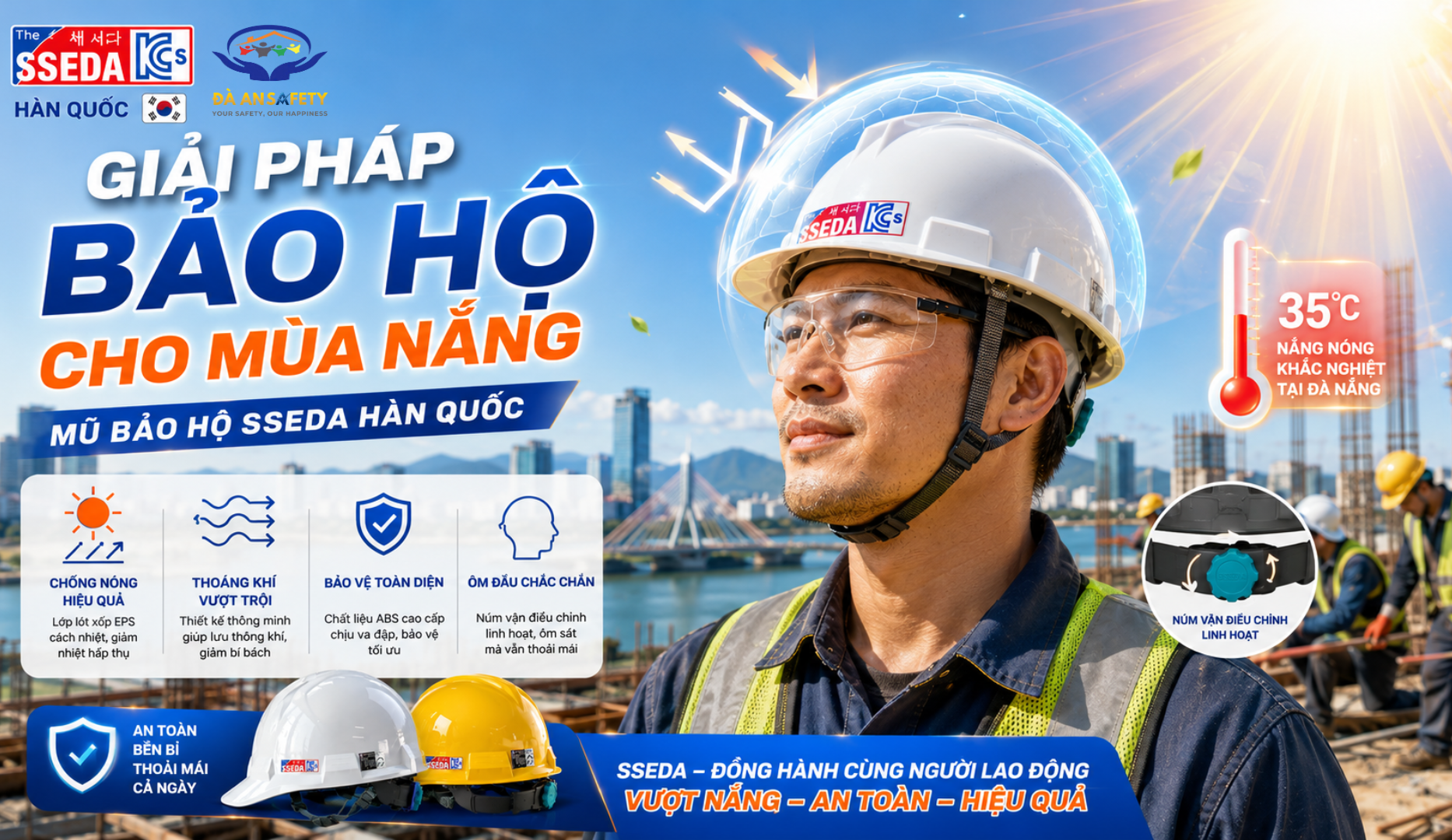 Mũ bảo hộ SSEDA Hàn Quốc tại Đà Nẵng giải pháp bảo hộ