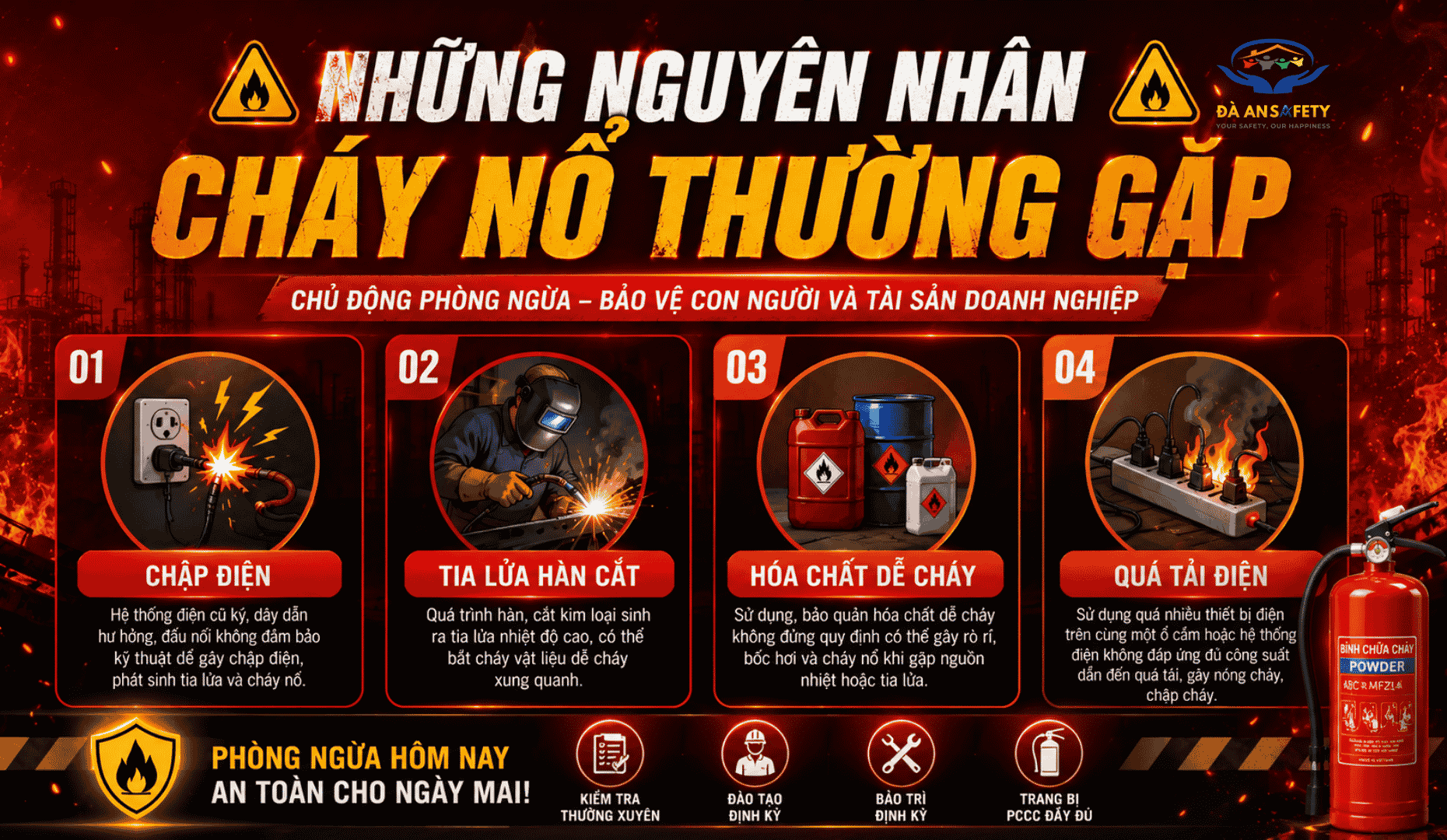 Bình chữa cháy tại Đà Nẵng nguyên nhân dẫn đến cháy nổ