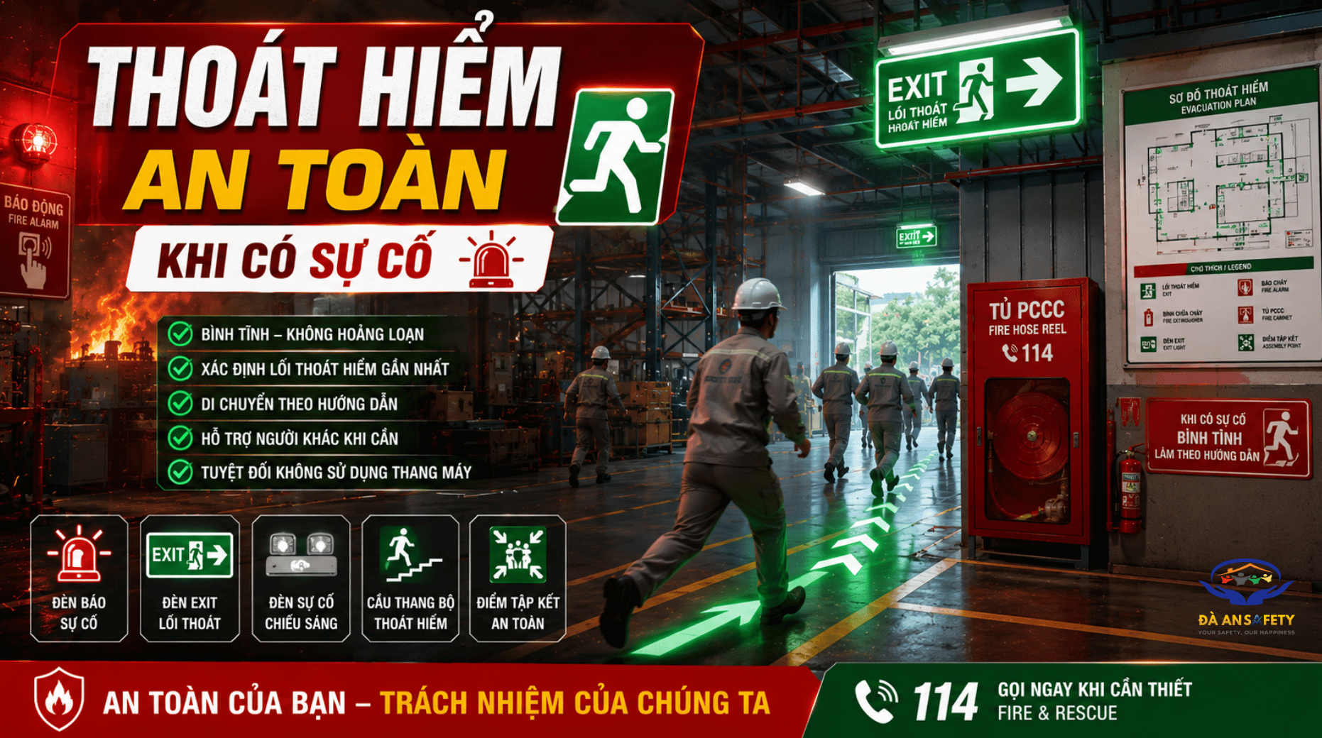 Bình chữa cháy tại Đà Nẵng thoát hiểm an toàn