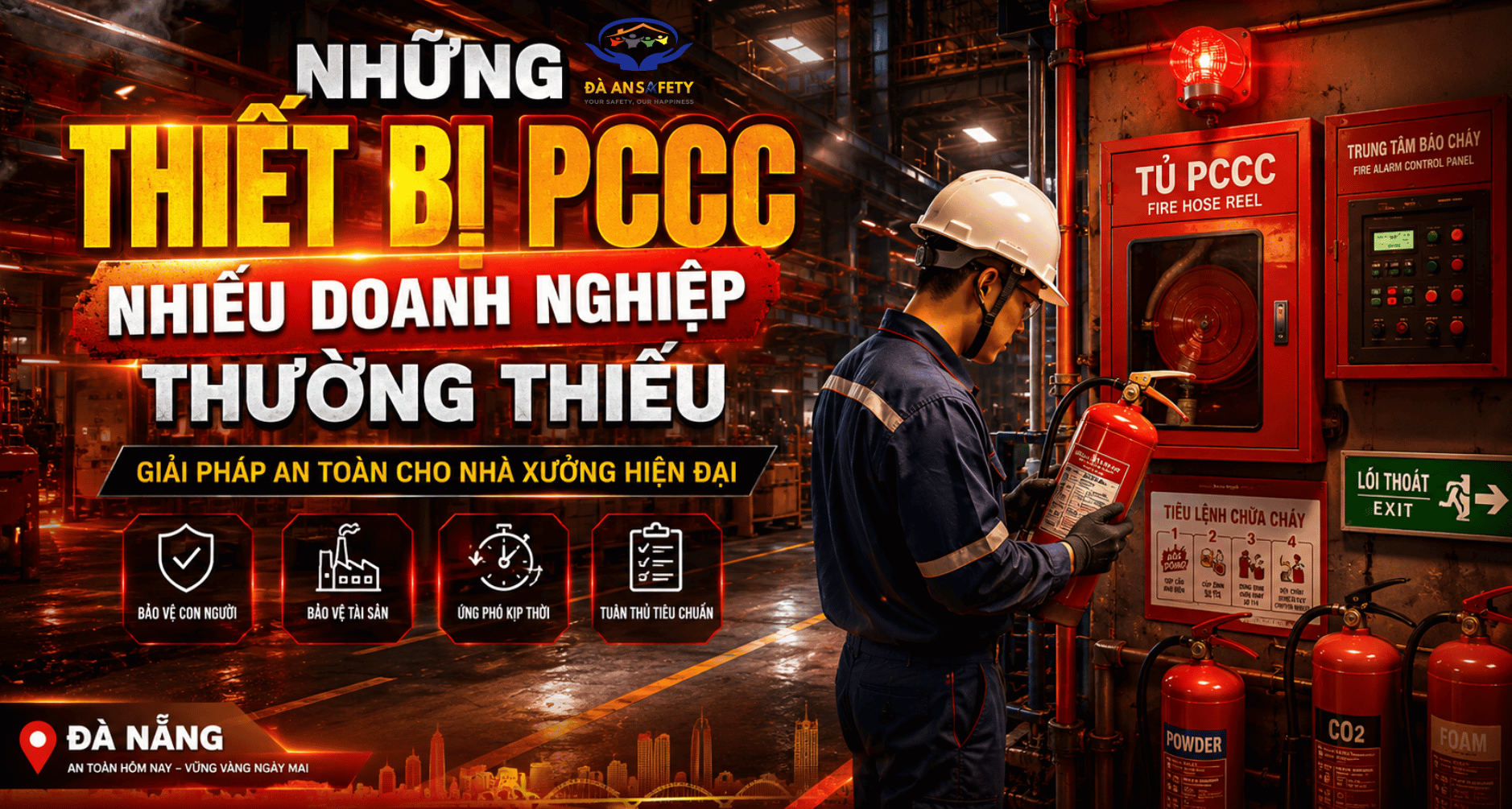 Bình chữa cháy tại Đà Nẵng những thiết bị PCCC còn thiếu