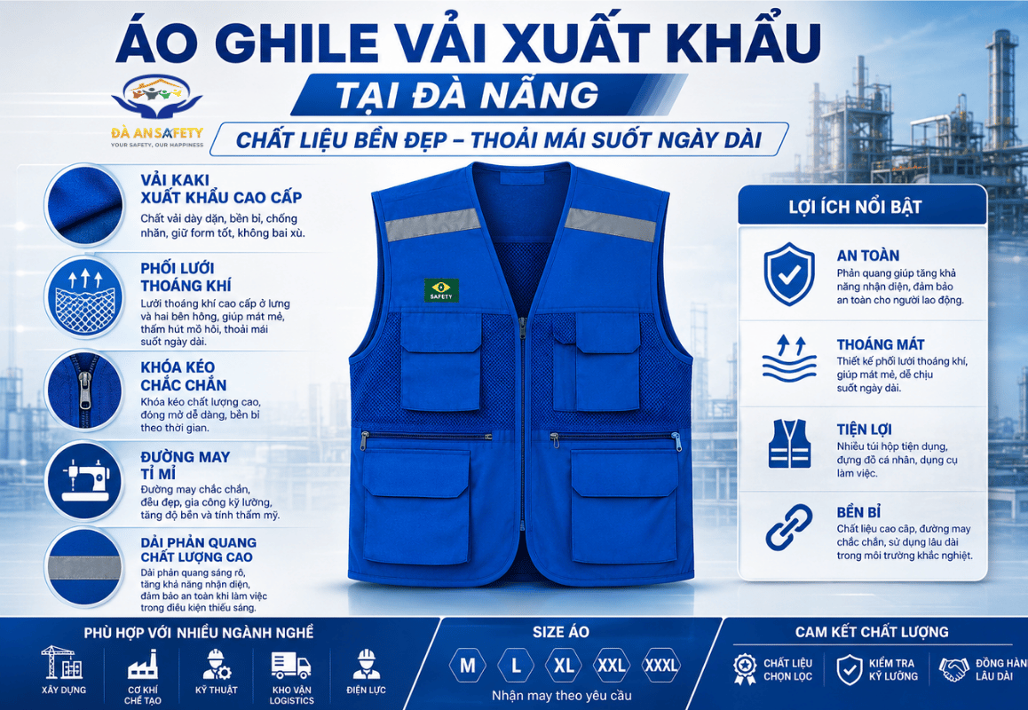 Áo ghile vải xuất khẩu tại Đà Nẵng bền đẹp