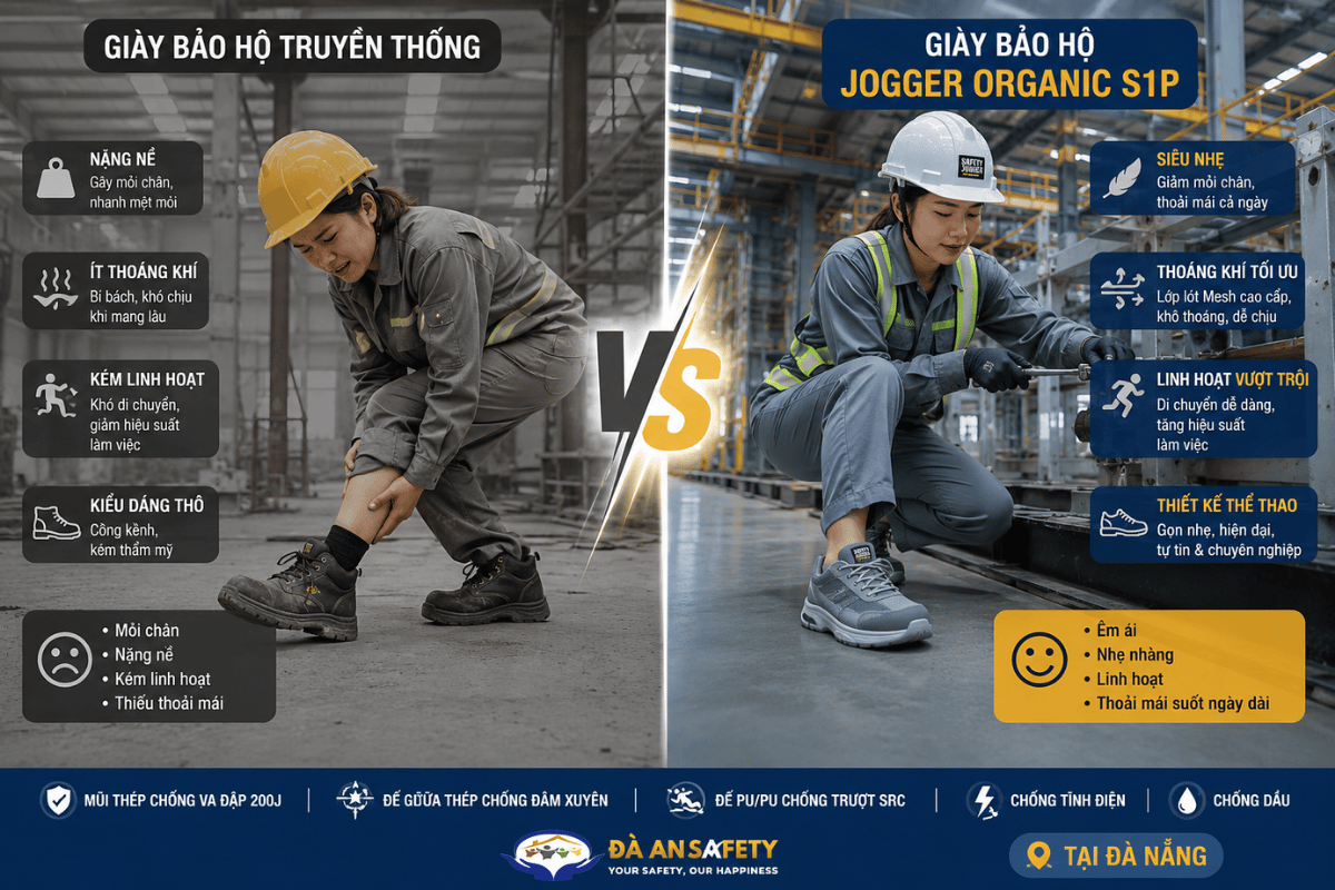 Giày bảo hộ Jogger Organic S1P tại Đà Nẵng