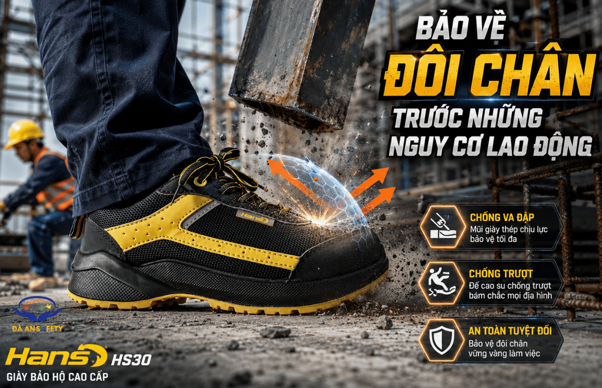Giày bảo hộ hans hs30 tại Đà Nẵng bảo vệ vượt trội