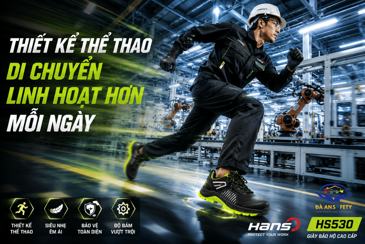 Giày bảo hộ Hans HS530 tại Đà Nẵng thiết kế thể thao