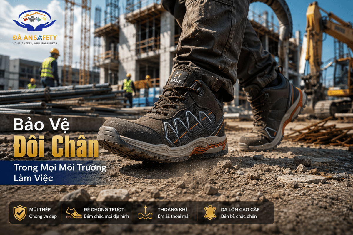 Giày bảo hộ Hans HS623 tại Đà Nẵng bảo vệ đôi chân