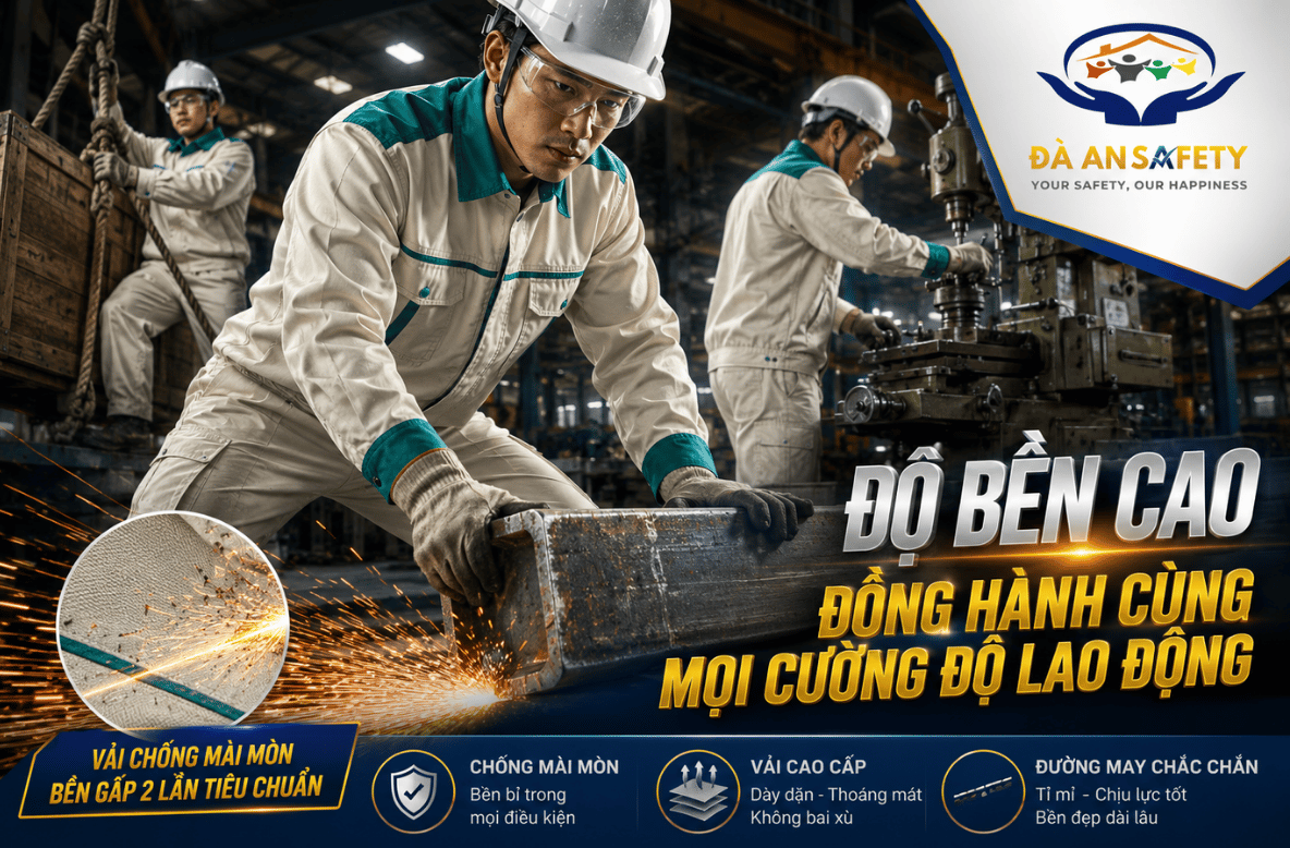 Quần áo bảo hộ lao động tinba 10 tại Đà Nẵng độ bền