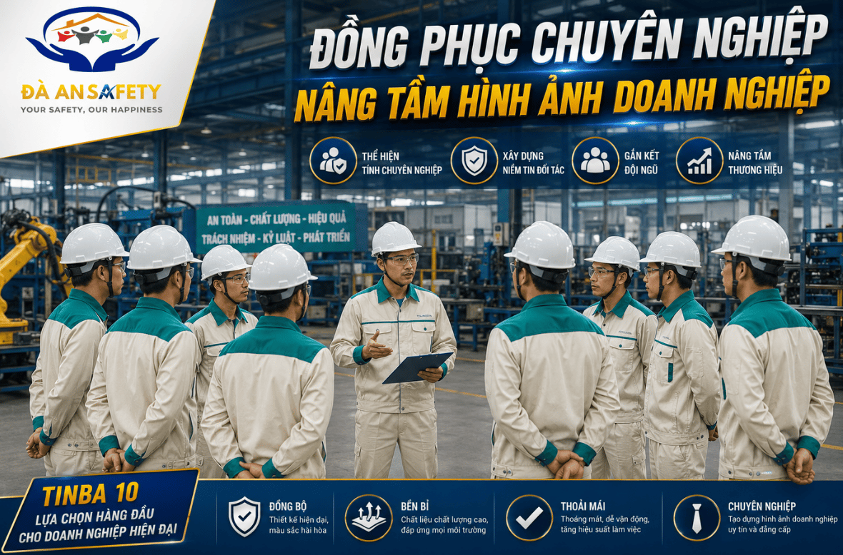 Quần áo bảo hộ lao động tinba 10 tại Đà Nẵng chuyên nghiệp