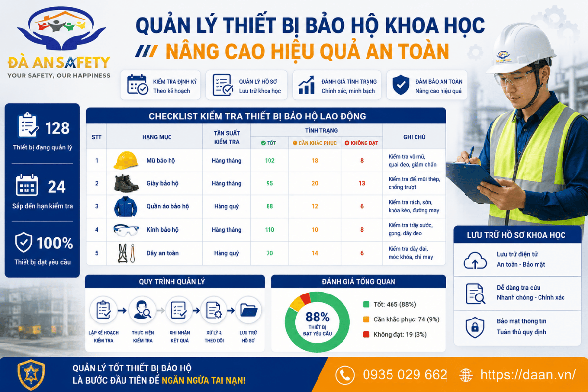 Bảo hộ lao động tại Đà Nẵng quy trình kiểm tra quản lý