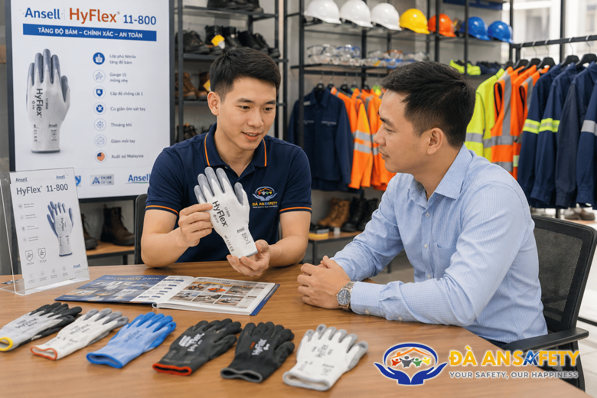 Găng Tay Ansell HyFlex 11 800 Tại Đà Nẵng