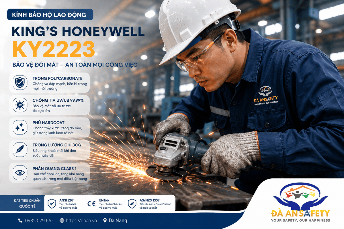 Kính BHLĐ King KY2223 Tại Đà Nẵng