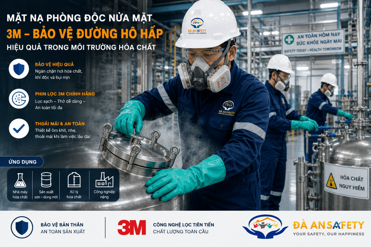 Mặt Nạ Phòng Độc Nửa Mặt 3M Tại Đà Nẵng