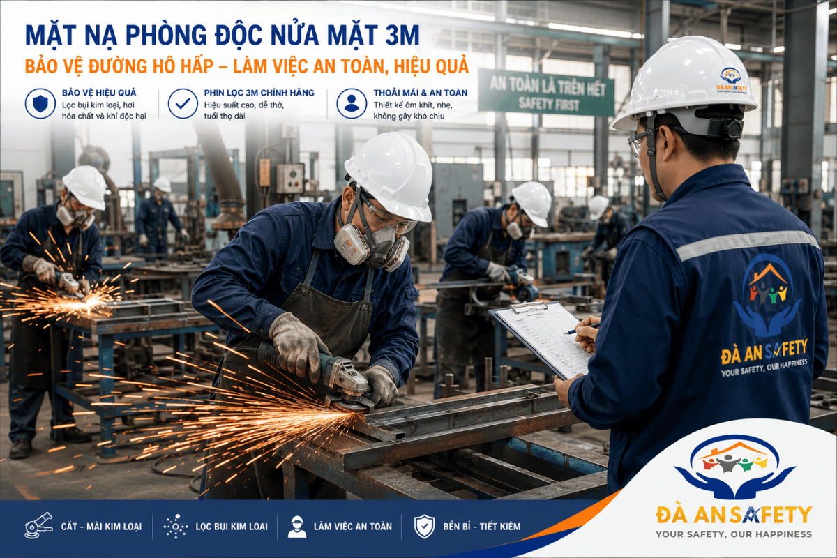 Mặt Nạ Phòng Độc Nửa Mặt 3M Tại Đà Nẵng