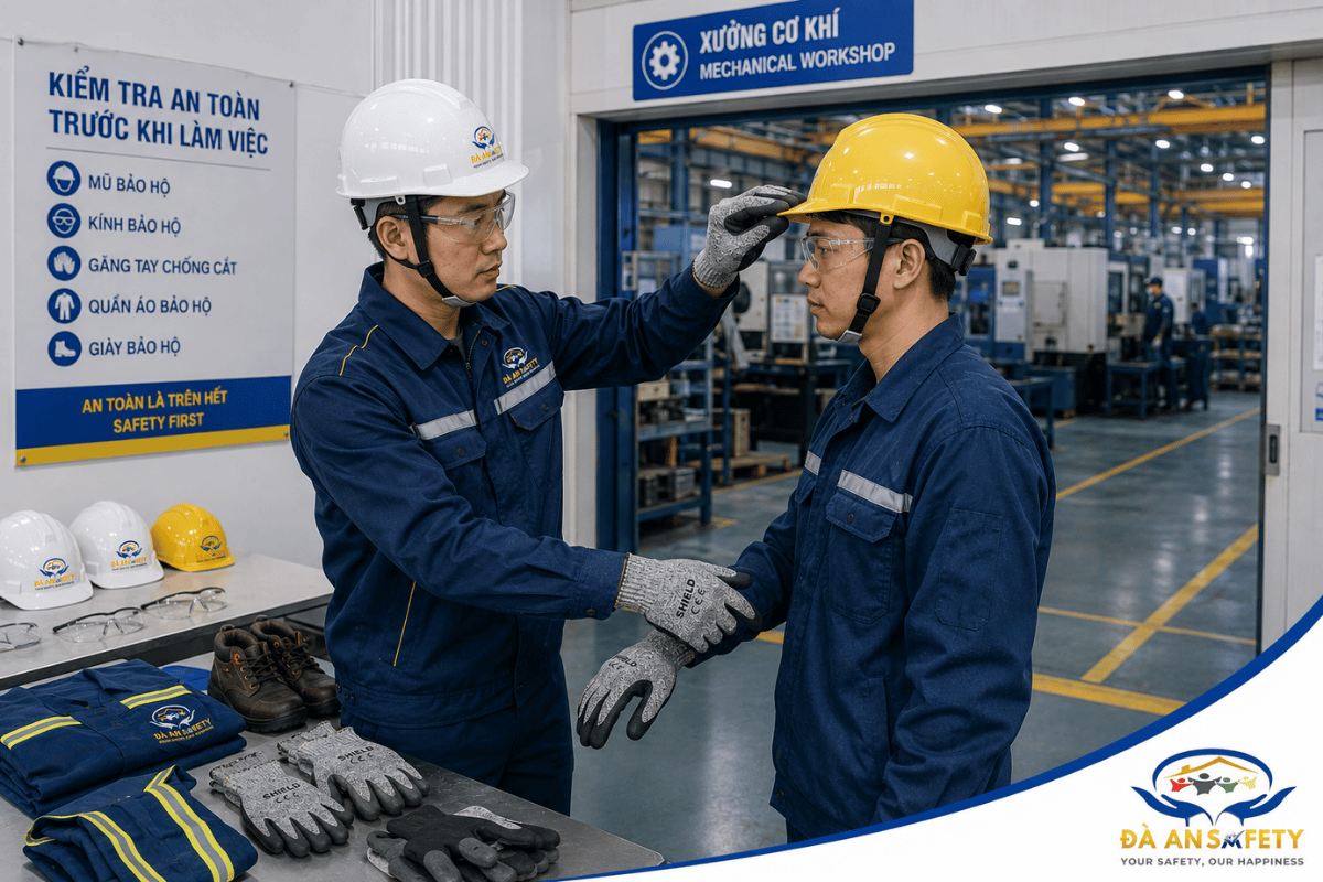 Bộ PPE Cho Xưởng Cơ Khí Tại Đà Nẵng