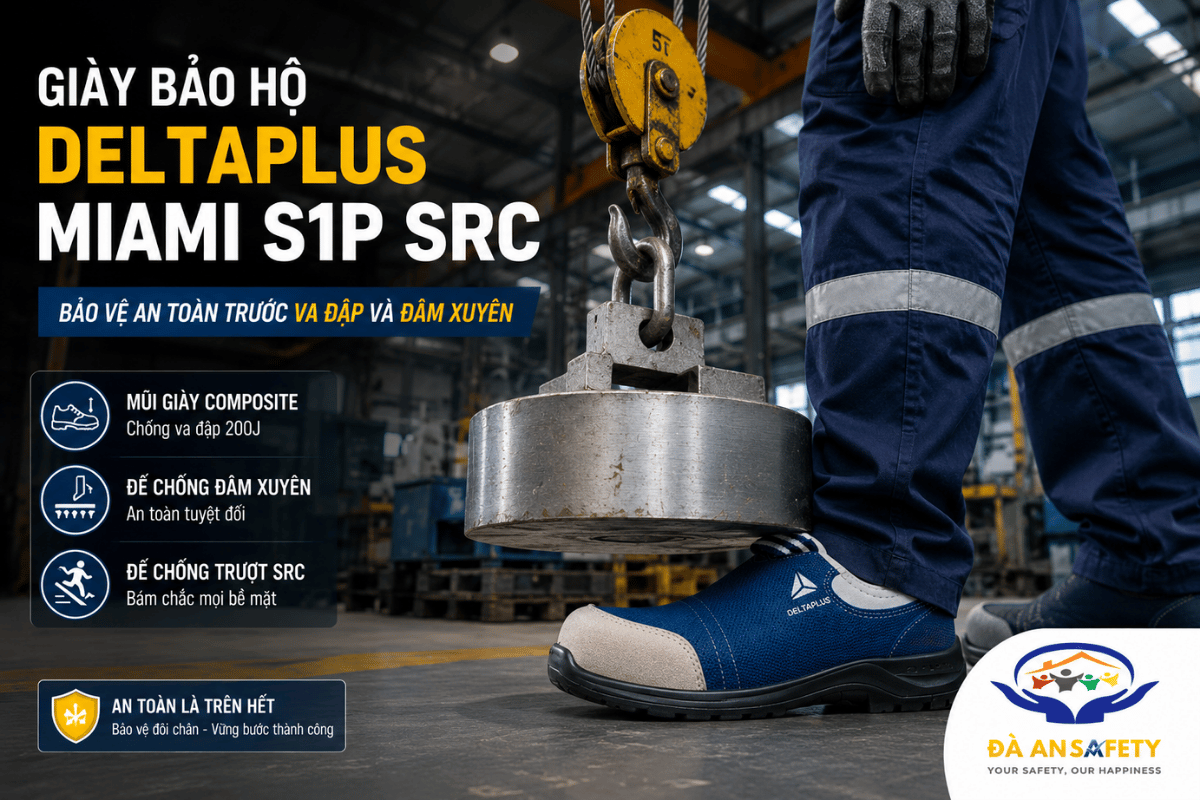 Giày Bảo Hộ DELTAPLUS MIAMI S1P SRC Tại Đà Nẵng