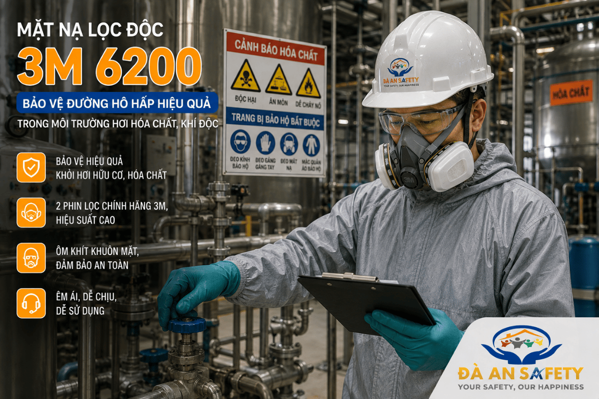 Mặt Nạ Lọc Độc 3M 6200 Tại Đà Nẵng