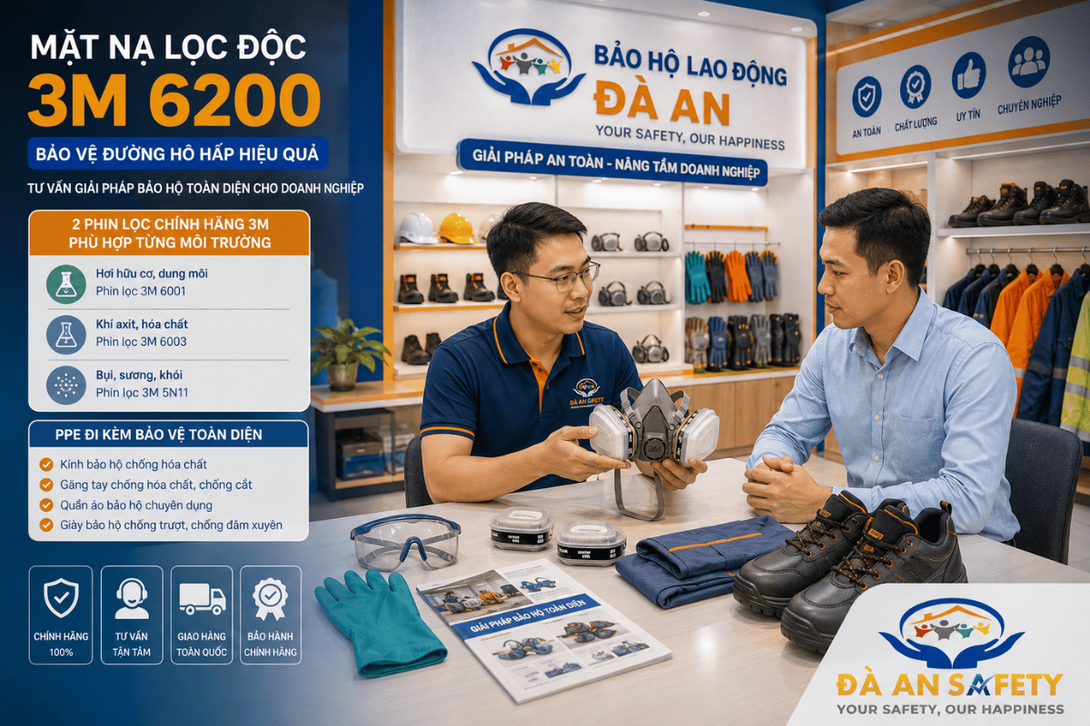 Mặt Nạ Lọc Độc 3M 6200 Tại Đà Nẵng