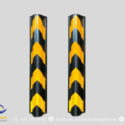 Thanh ốp cột cao su bo tròn phản quang 800/1000/1200mm