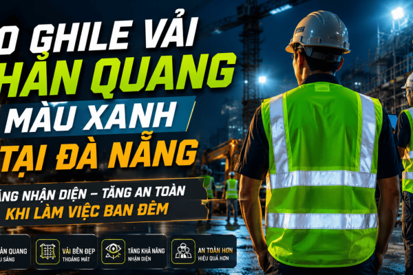Áo Ghile Vải Phản Quang Màu Xanh Tại Đà Nẵng: Giải Pháp Tăng Nhận Diện Và An Toàn Khi Làm Việc Ban Đêm