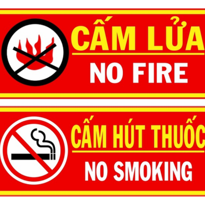 Bảng Cấm lửa – Cấm hút thuốc