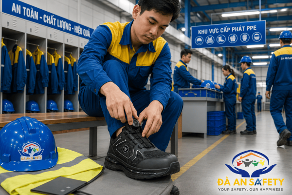 Giày Bảo Hộ Lao Động Núm Vặn JB837 Tại Đà Nẵng: Giải Pháp Bảo Vệ Chân Tiện Lợi Cho Công Nhân