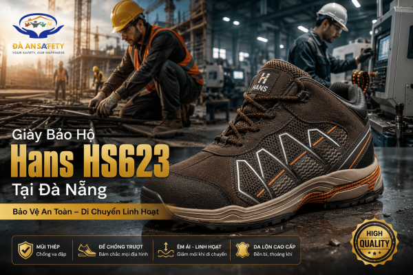 Giày Bảo Hộ Hans HS623 Tại Đà Nẵng: Lựa Chọn Tối Ưu Cho Công Việc Yêu Cầu Di Chuyển Linh Hoạt Và Bảo Vệ Cao