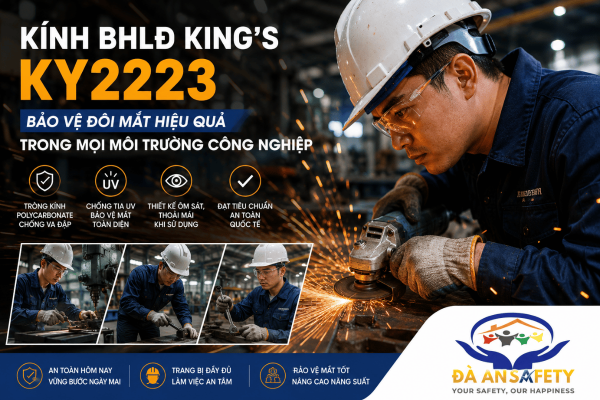 Kính BHLĐ King’s KY2223 Tại Đà Nẵng: Tăng Khả Năng Bảo Vệ Mắt Khi Làm Việc Trong Môi Trường Công Nghiệp