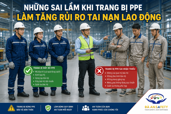 Bảo Hộ Lao Động Tại Đà Nẵng: Những Sai Lầm Phổ Biến Khi Trang Bị PPE Khiến Doanh Nghiệp Tăng Rủi Ro Tai Nạn Lao Động
