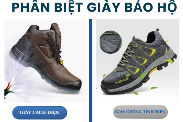 Phân biệt giày bảo hộ chống tĩnh điện và giày cách điện – Hiểu đúng để không đánh đổi an toàn lao động