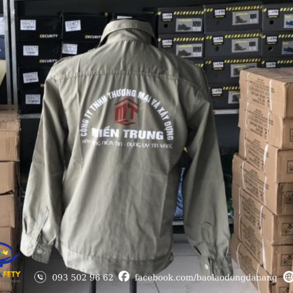 Áo công nhân màu ghi đậm